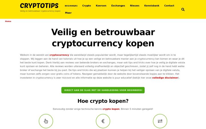 Skärmbild av cryptotips.eu