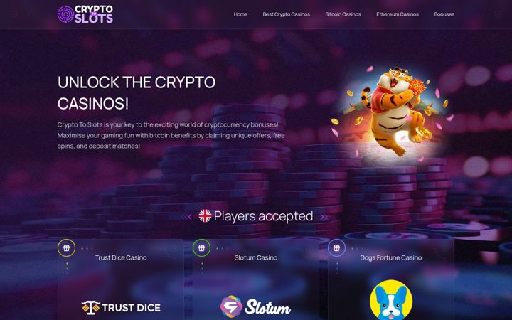 Screenshot of cryptotoslots.com