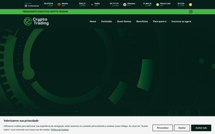 Snímek obrazovky cryptotradingbrazil.com.br
