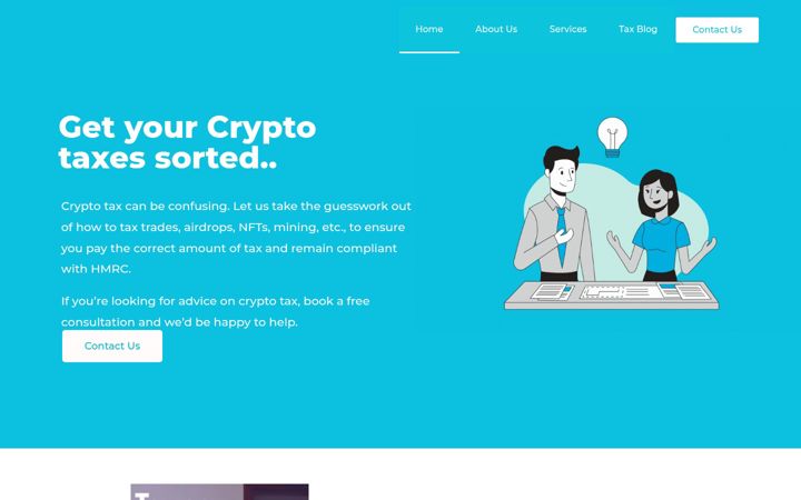 Screenshot του cryptouktax.co