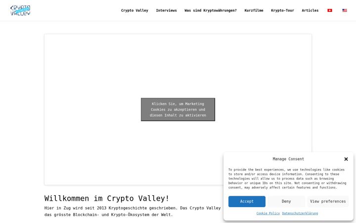 Screenshot of cryptovalleypioneers.ch