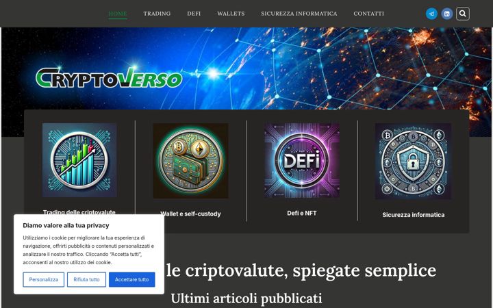 Screenshot of cryptoverso.it