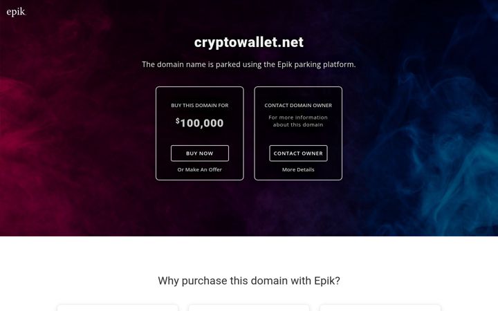 Screenshot of cryptowallet.net