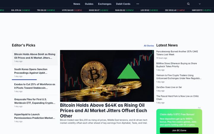 Snímek obrazovky cryptowisser.com