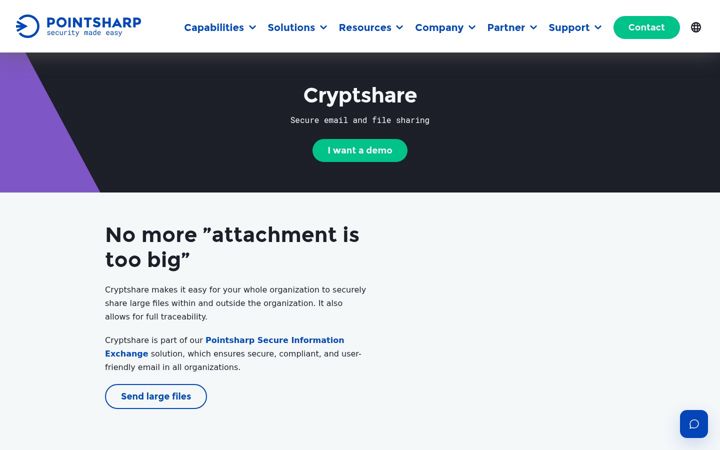Screenshot of cryptshare.com