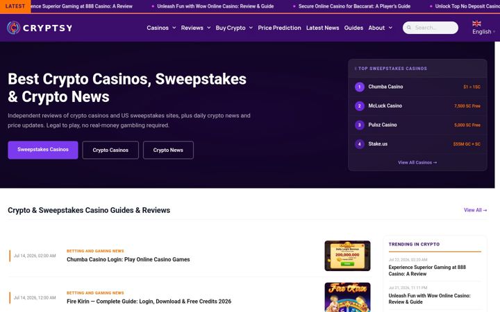Screenshot of cryptsy.com