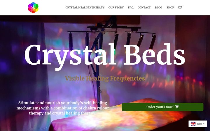 Screenshot of crystal-beds.com