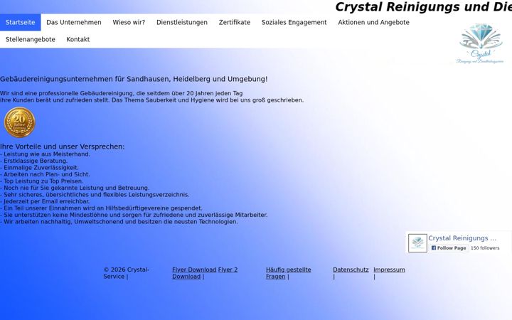 Screenshot of crystal-service.de