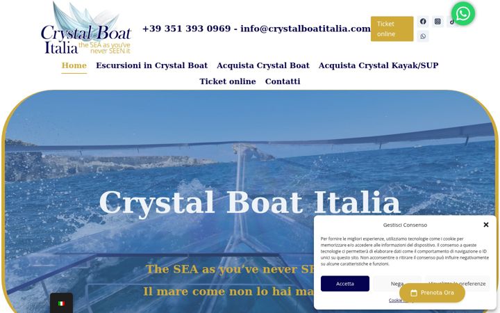 Screenshot of crystalboatitalia.com