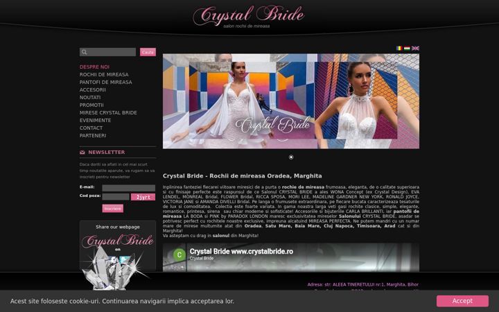 Screenshot of crystalbride.ro