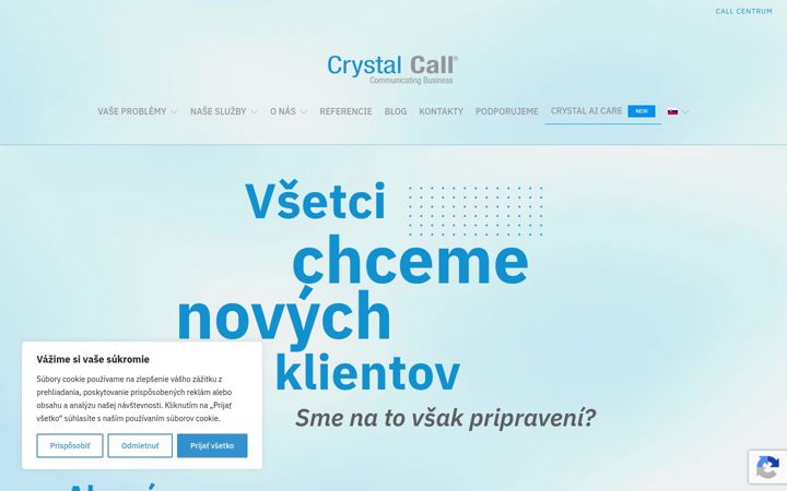 Screenshot of crystalcall.eu