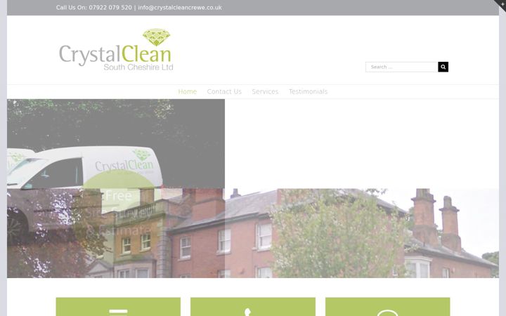 Screenshot of crystalcleancrewe.co.uk