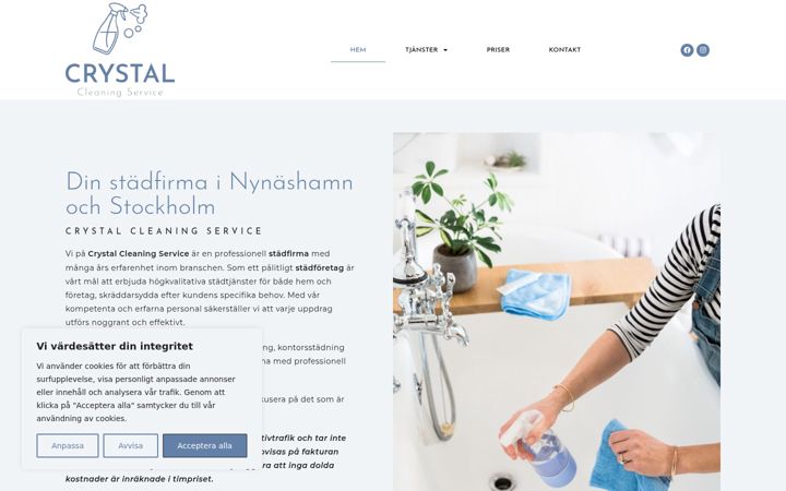 Screenshot of crystalcleaningservice.se