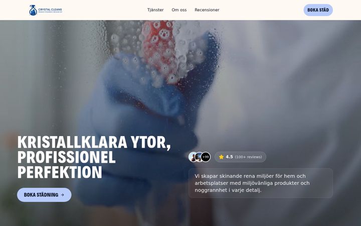 Screenshot of crystalcleans.se