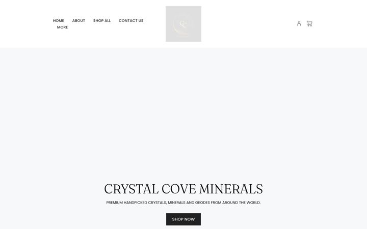 Screenshot of crystalcoveminerals.co.uk