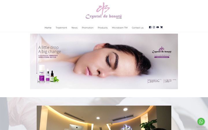 Screenshot of crystaldebeautehk.com