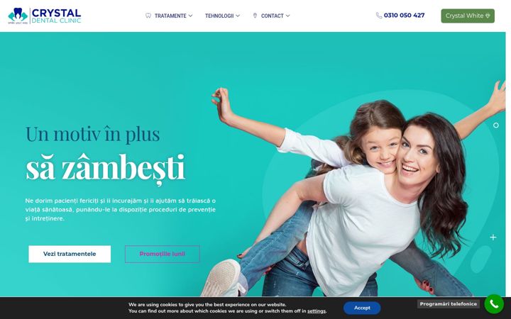 Screenshot of crystaldentalclinic.ro