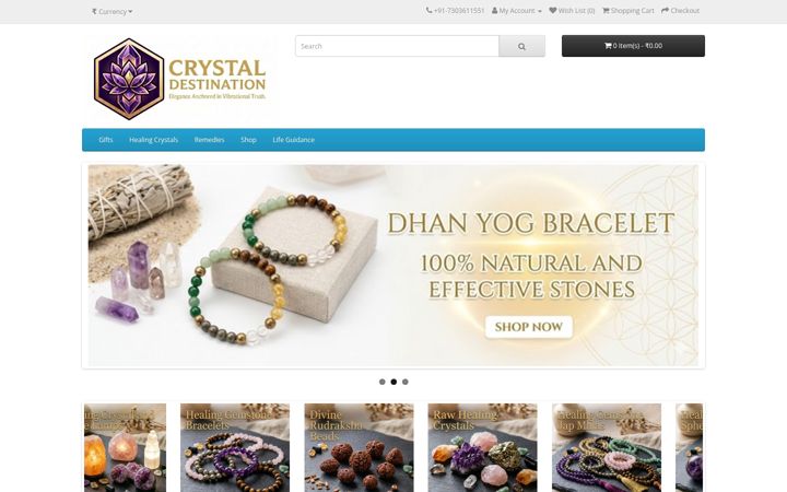 Screenshot of crystaldestination.com