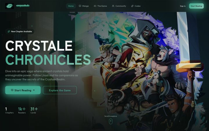 Screenshot of crystale.io
