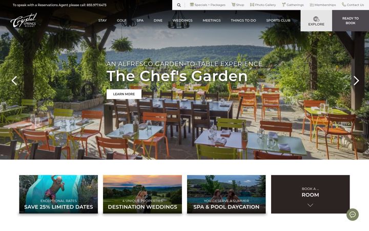 Screenshot of crystalgolfresort.com