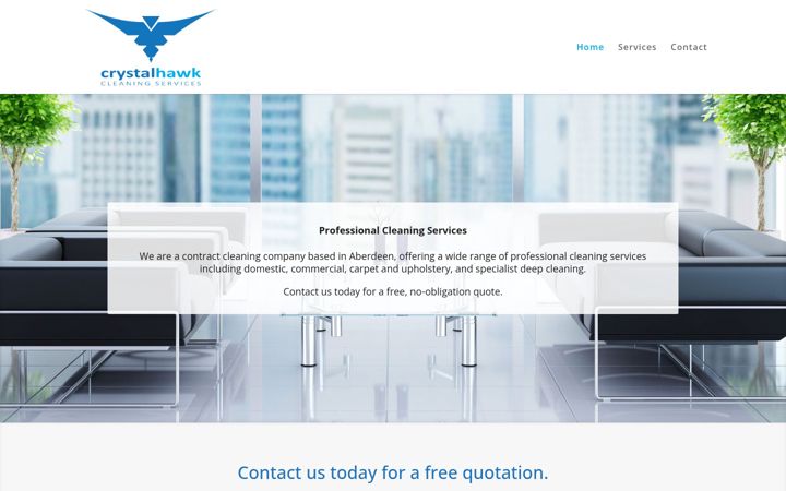 Screenshot of crystalhawk-cleaning.co.uk