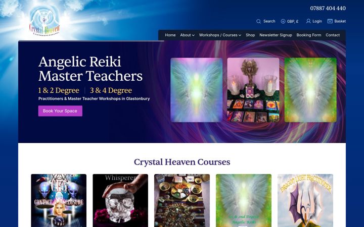 Screenshot of crystalheaven.co.uk