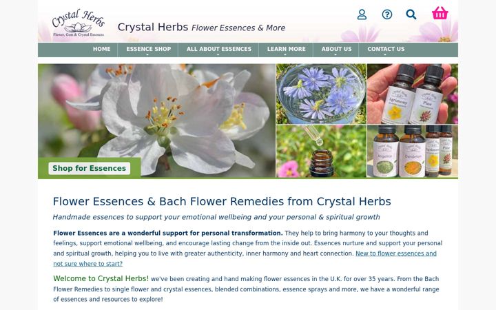 Screenshot of crystalherbs.com