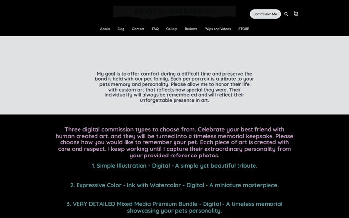 Screenshot von crystalhubbardart.com