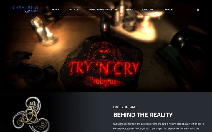 Screenshot of crystaliagames.com
