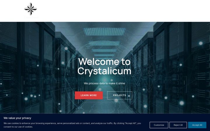 Screenshot of crystalicum.com