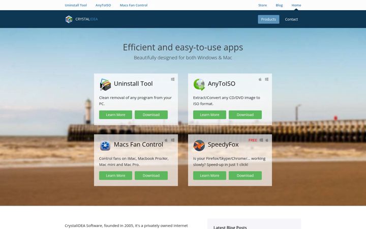 Screenshot of crystalidea.com