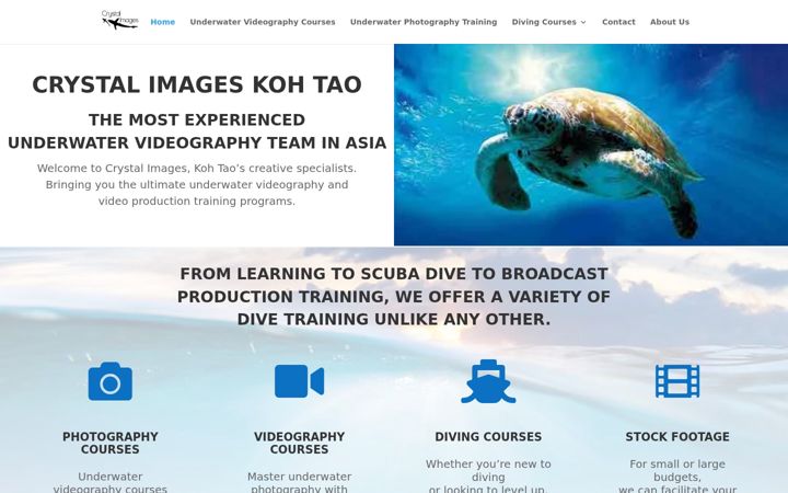 Screenshot of crystalimageskohtao.com
