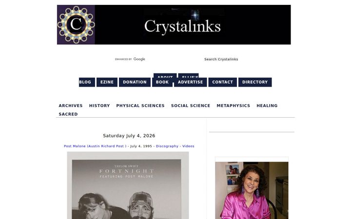 Snímek obrazovky crystalinks.com