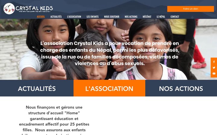 Capture d'écran de crystalkids.fr