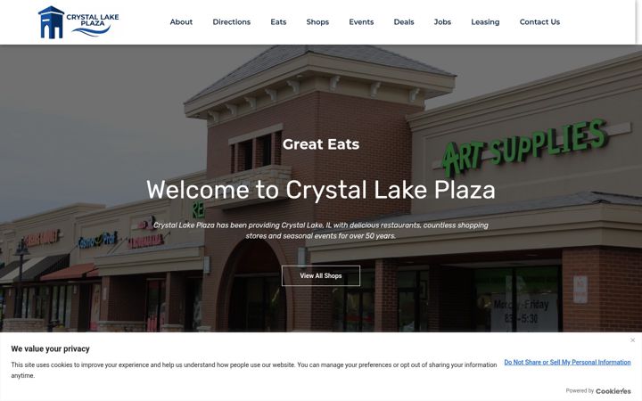Screenshot of crystallakeplaza.com