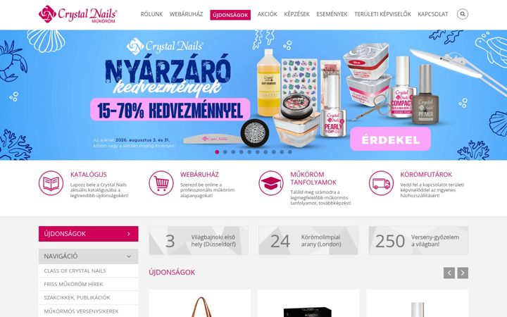 Screenshot του crystalnails.hu