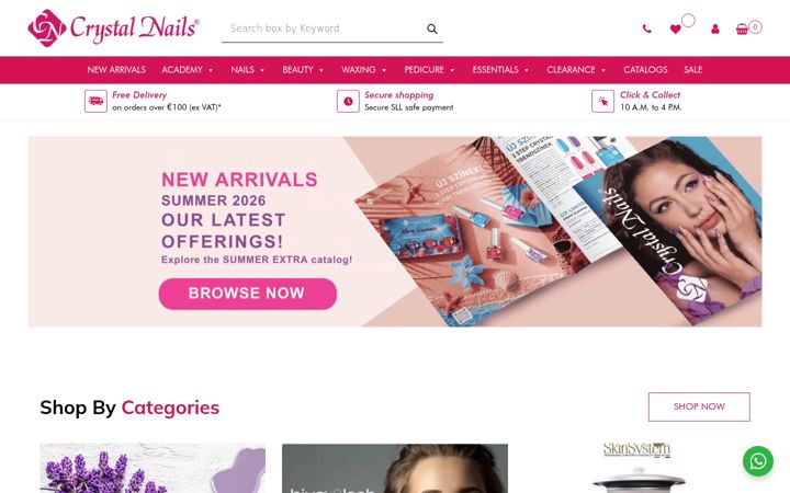 Screenshot of crystalnails.ie