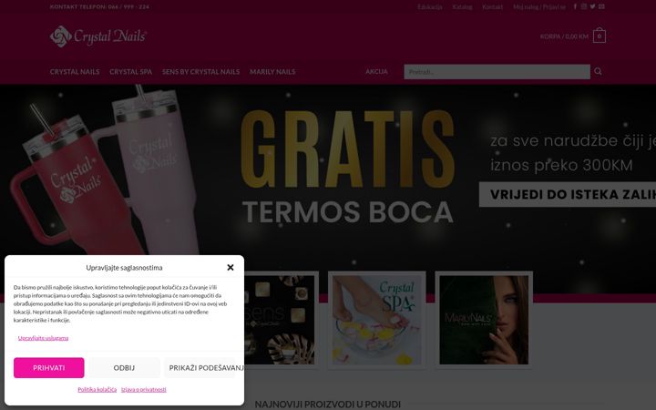 Screenshot of crystalnailsbih.com
