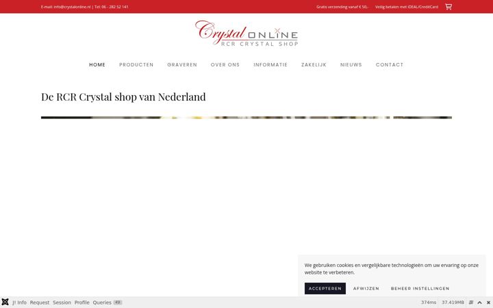 Screenshot of crystalonline.nl