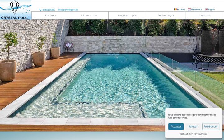 Screenshot of crystalpool.be