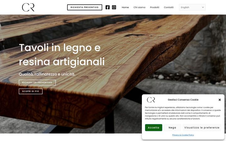 Screenshot of crystalriverdesign.it