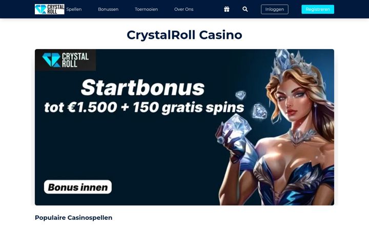 Screenshot von crystalrollcasinowin.nl