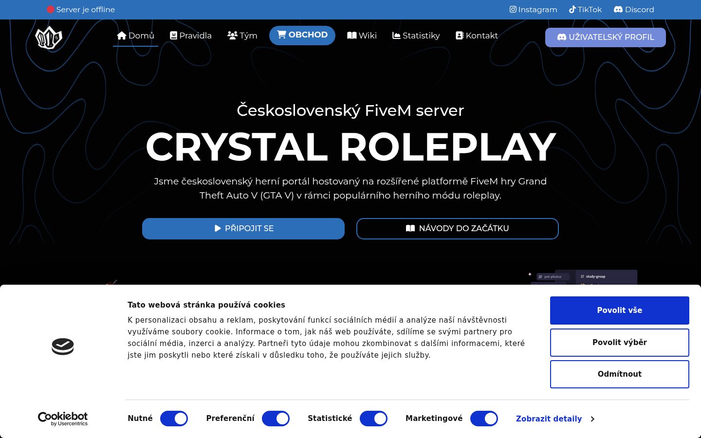Screenshot of the consent banner shown before any interaction