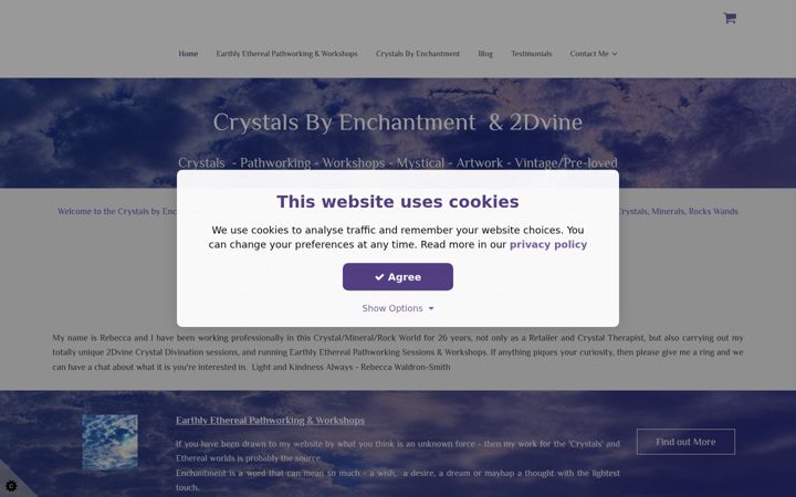 Screenshot of crystalsbyenchantment.com
