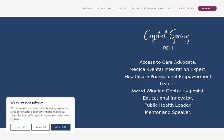 Screenshot of crystalspringrdh.com