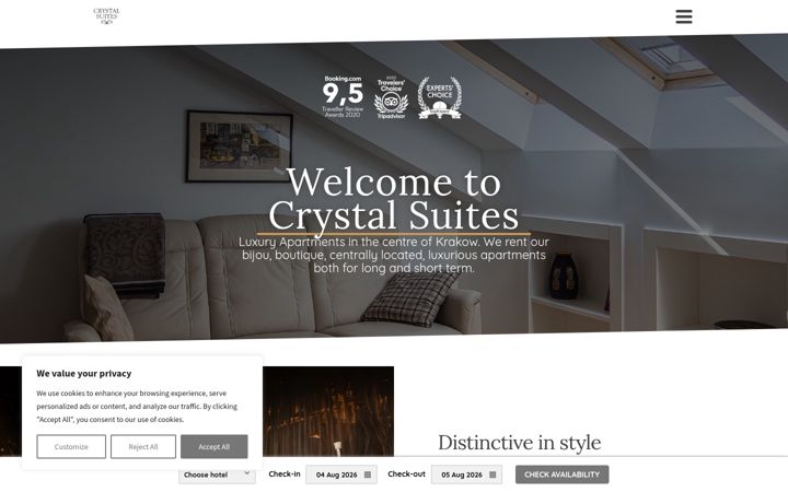 Screenshot of crystalsuites.info