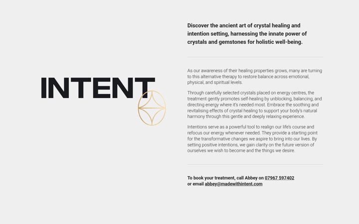 Screenshot of crystalswithintent.com
