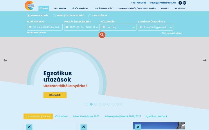 Screenshot του crystaltravel.hu