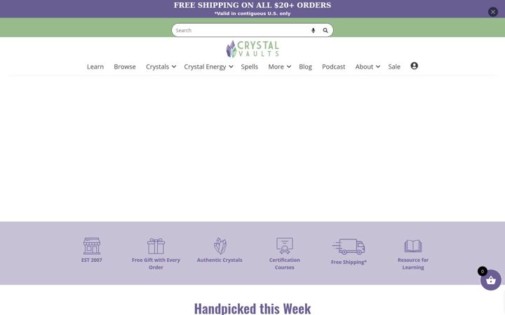 Skærmbillede af crystalvaults.com