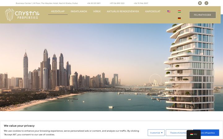 Screenshot of crystalworldproperties.com